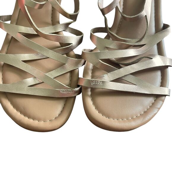 Torrid Gladiator Sandals Size 9W Rose Gold Summer Vacation Strappy Preppy - Picture 3 of 7